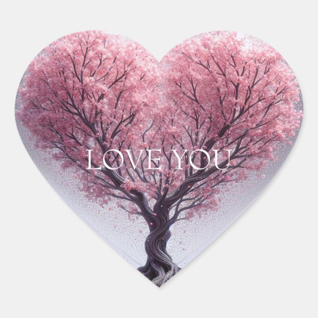 Liebe Herz-Aufkleber (Vorderseite)