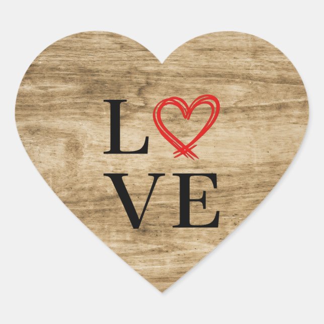 Liebe. Herz-Aufkleber (Vorderseite)