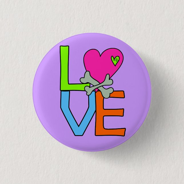 Liebe-Herz Button (Vorderseite)