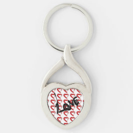 Liebe Herz der Schlüsselkette "Zipper Charm" Schlüsselanhänger