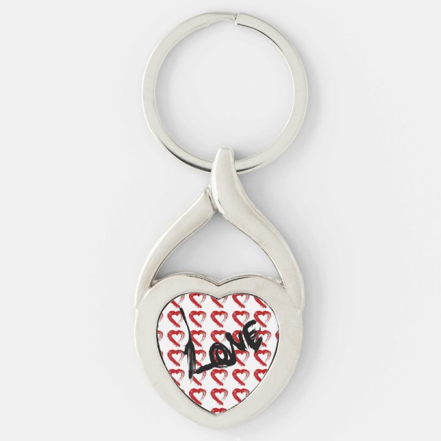 Liebe Herz der Schlüsselkette "Zipper Charm" Schlüsselanhänger (Vorderseite)