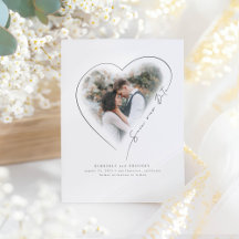 Liebe Herz Elegantes Save the Date Foto