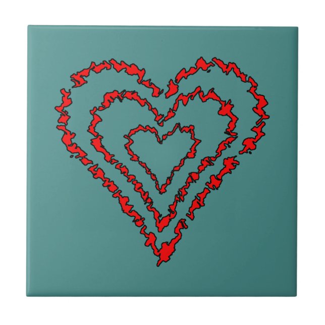 Liebe Herz Fliese (Vorderseite)