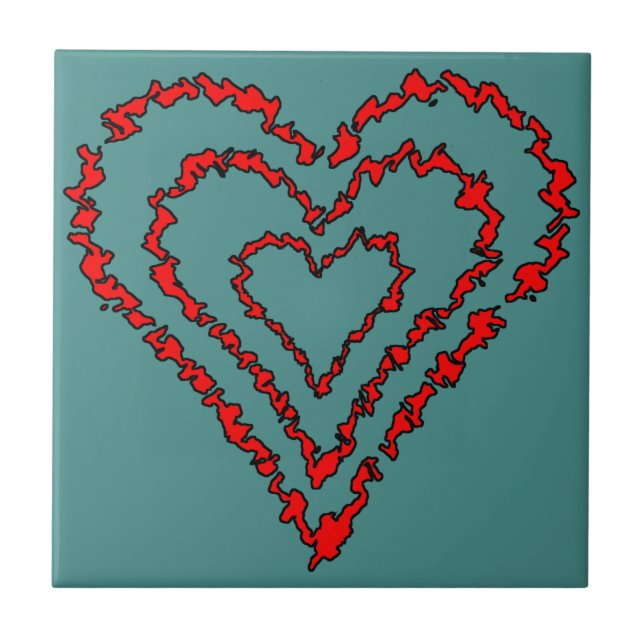 Liebe Herz Fliese (Vorderseite)