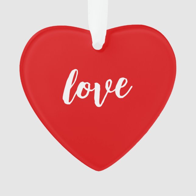Liebe Herz Form Weihnachtsbaum Ornament (Vorderseite)