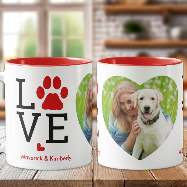 LIEBE Herz Foto Custom Haustier Hund über Valentin Tasse (Von Creator hochgeladen)