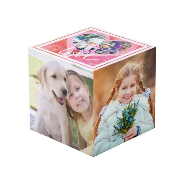 LIEBE Herz Foto Rahmen (fünf Fotos) (Vorderseite Schrägansicht)