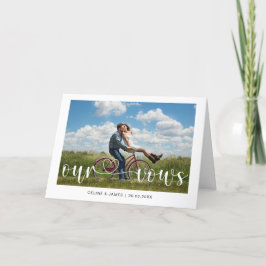 Liebe Herz Foto Unsere Vows-Karte Karte