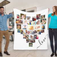 Liebe Herz geformt FotoCollage Weiß