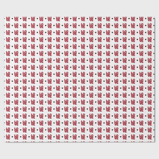 Liebe Herz Geschenkpapier (Flach)
