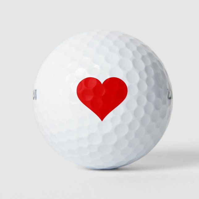 Liebe - Herz-Golf-Ball Golfball (Vorderseite)