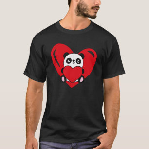 Liebe Herz Graphic Valentine's Day Panda Boys Kind T-Shirt