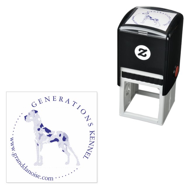 Liebe Herz Große Dane Briefmarke Permastempel (Beispiel)