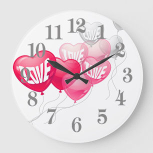 Liebe Herz Große Wanduhr