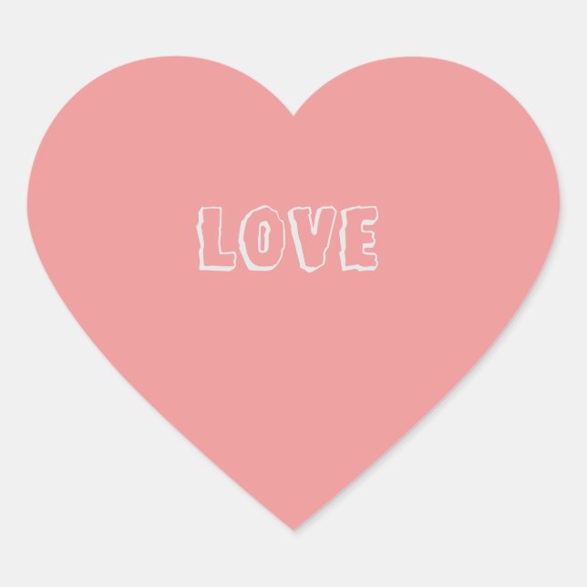Liebe Herz Herz-Aufkleber (Vorderseite)