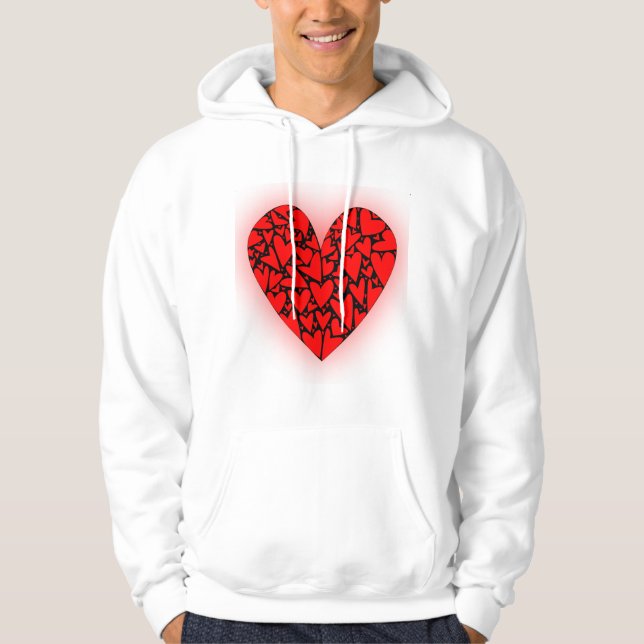 Liebe Herz Hoodie (Vorderseite)