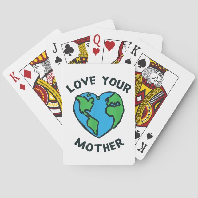 Liebe - Herz Ihrer Mutter Erde Spielkarten (Rückseite)