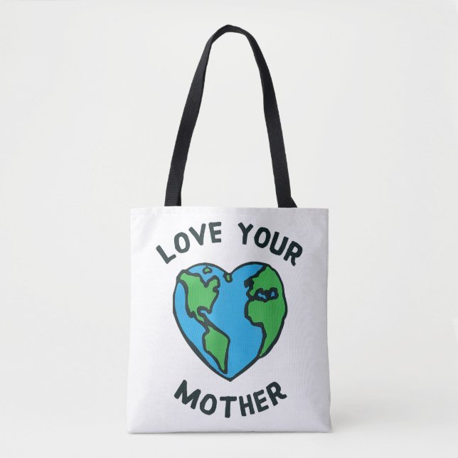 Liebe - Herz Ihrer Mutter Erde Tasche (Vorderseite)