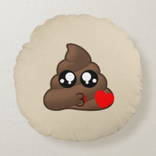 Liebe-Herz kacken Emoji Kissen