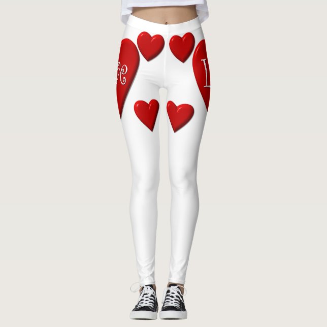 Liebe Herz Leggings (Vorderseite)