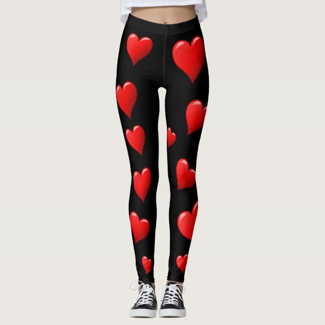 LIEBE Herz-Leggings Leggings (Vorderseite)