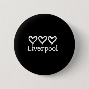 Liebe Herz Liverpool England 3 Rustikales Englisch Button
