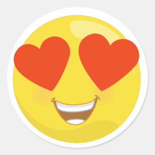Liebe-Herz mit Augen Emoji Aufkleber