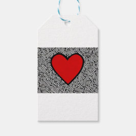 Liebe Herz mit Doodmarke Geschenkanhänger