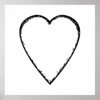 Liebe Herz mit Scribble Edge.