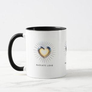 Liebe Herz mit Strahlen ausstrahlen Tasse