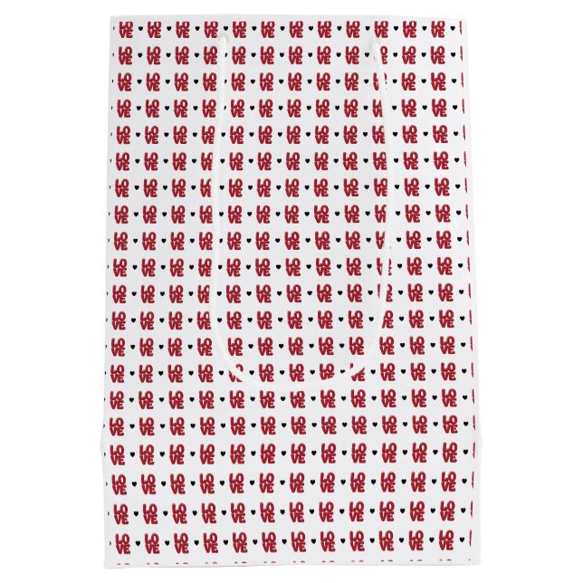 Liebe Herz Mittlere Geschenktüte (Rückseite)
