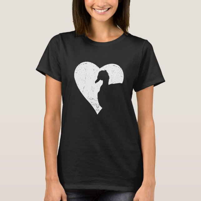 Liebe Herz Muscovy Duck für Muscovy Duck T-Shirt (Vorderseite)