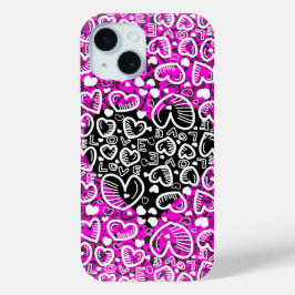 Liebe Herz Muster Pink iPhone Case