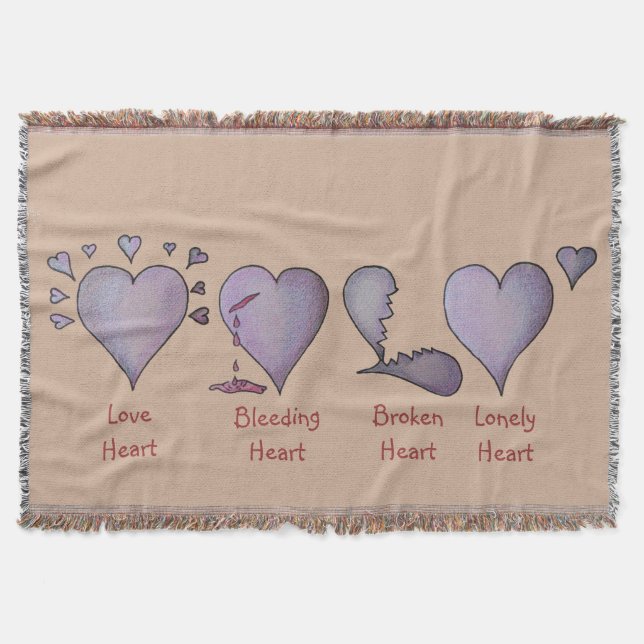 Liebe Herz Original Liebe Gemälde Romantik Decke (Vorderseite)