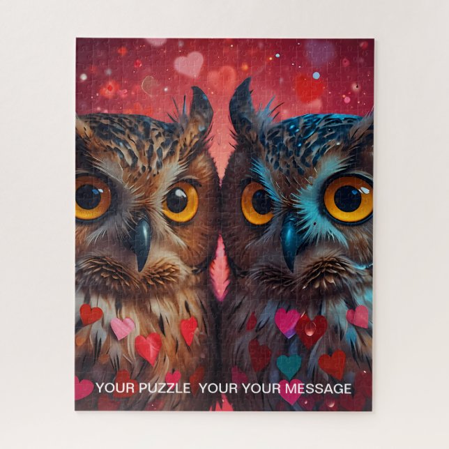 Liebe Herz Owl (Vertikal)