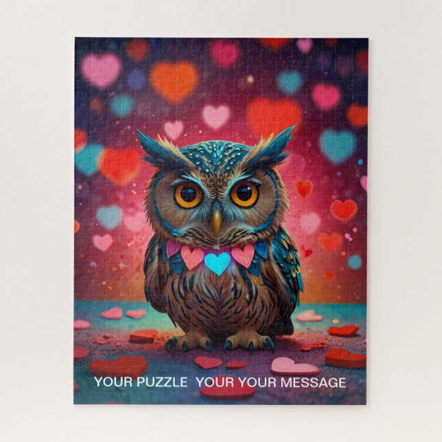 Liebe Herz Owl (Vertikal)