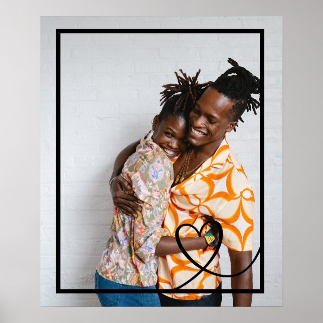 Liebe Herz personalisiertes Foto nach Maß Poster (Vorne)