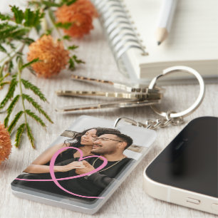 Liebe Herz personalisiertes Foto nach Maß Schlüsselanhänger