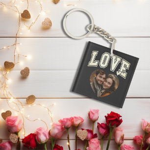Liebe Herz Personalisiertes Foto Valentine Schlüsselanhänger