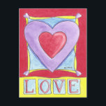 Liebe Herz Postkarte<br><div class="desc">Auf dieser Postkarte befindet sich das Mixed-Media-Gemälde "Liebe Herz" des Künstlers Liz Revit. Viel Spaß! Liz Revit 2007</div>