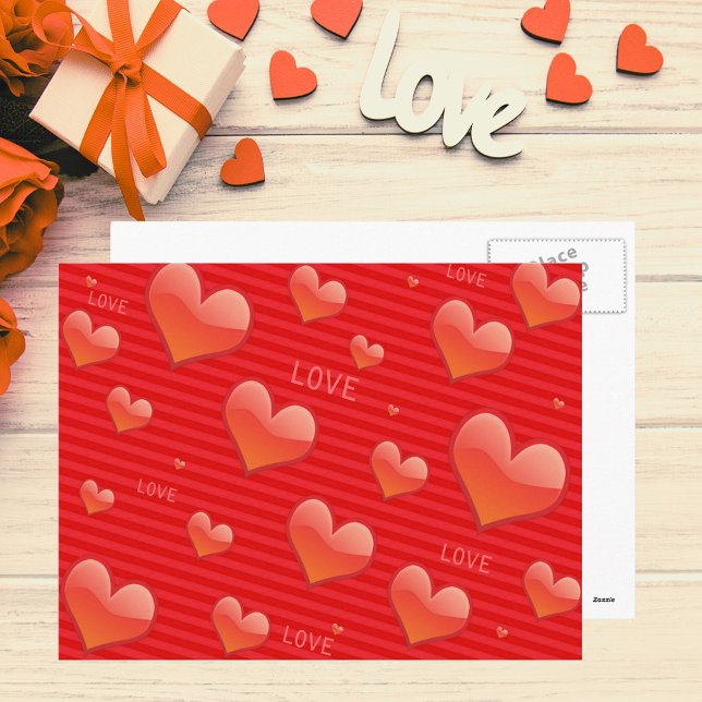 Liebe Herz Postkarte (Love Hearts Postcard)