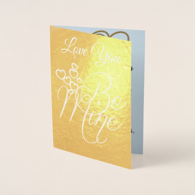 Liebe Herz Romantische Liebe Flora Destiny Destiny Folienkarte (Vorderseite)