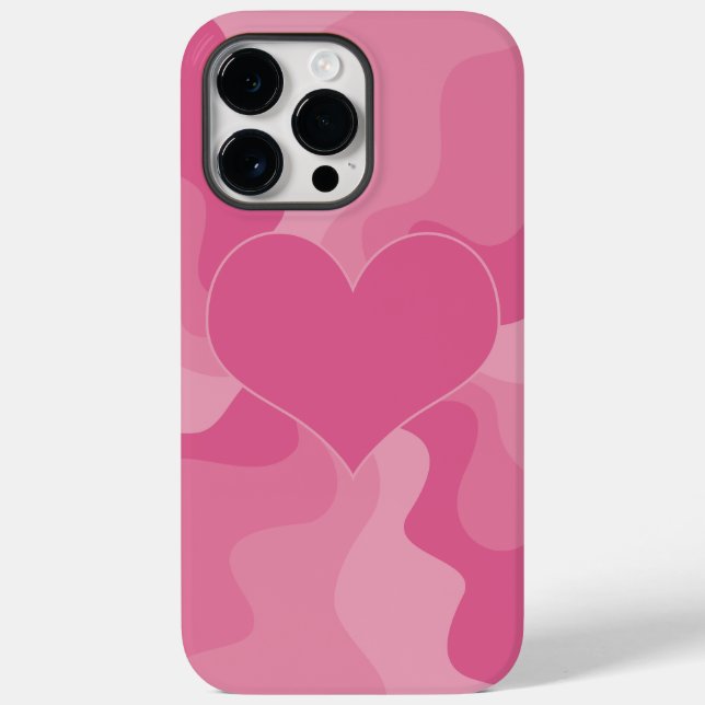 Liebe Herz - Rosa Case-Mate iPhone 14 Pro Max Hülle (Rückseite)