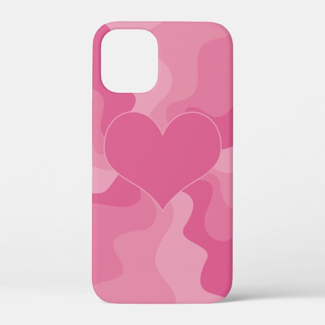 Liebe Herz - Rosa Case-Mate iPhone Hülle (Rückseite)
