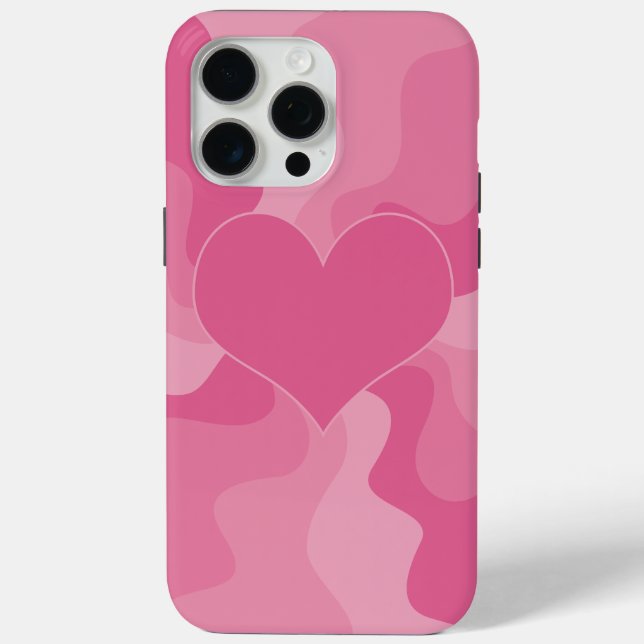Liebe Herz - Rosa Case-Mate iPhone Hülle (Rückseite)