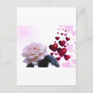 Liebe Herz Rose Blossom Blume Zerstörung Natur Postkarte