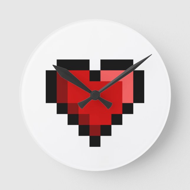 Liebe Herz Runde Wanduhr (Vorderseite)