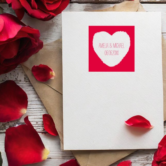 Liebe Herz Save the Date Hochzeit Permastempel (Von Creator hochgeladen)