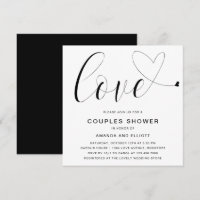 Liebe Herz Schwarz und Weiß Moderne Paare Dusche