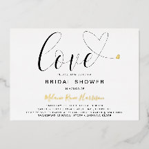 Liebe Herz Schwarz-weiß Modernes Brautparty Gold